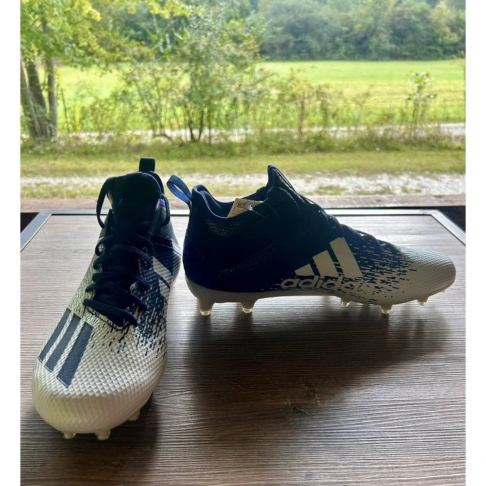 Adidas‎ Adizero Scorch Football Cleats Men's 13.5 Navy Blue White FW4087 NWT